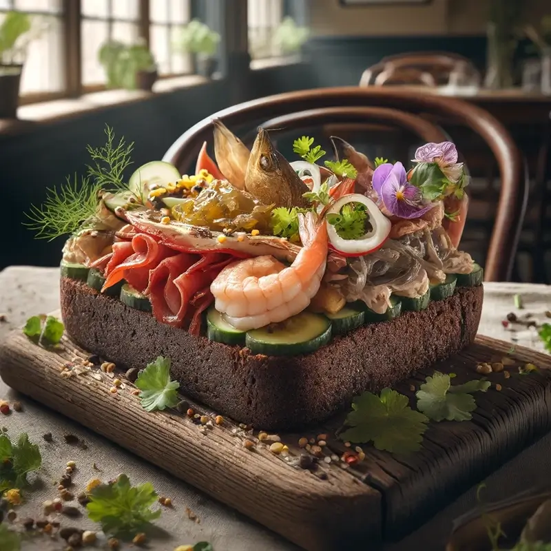 Danimarka Sokak Lezzetlerinden Geleneksel Smørrebrød