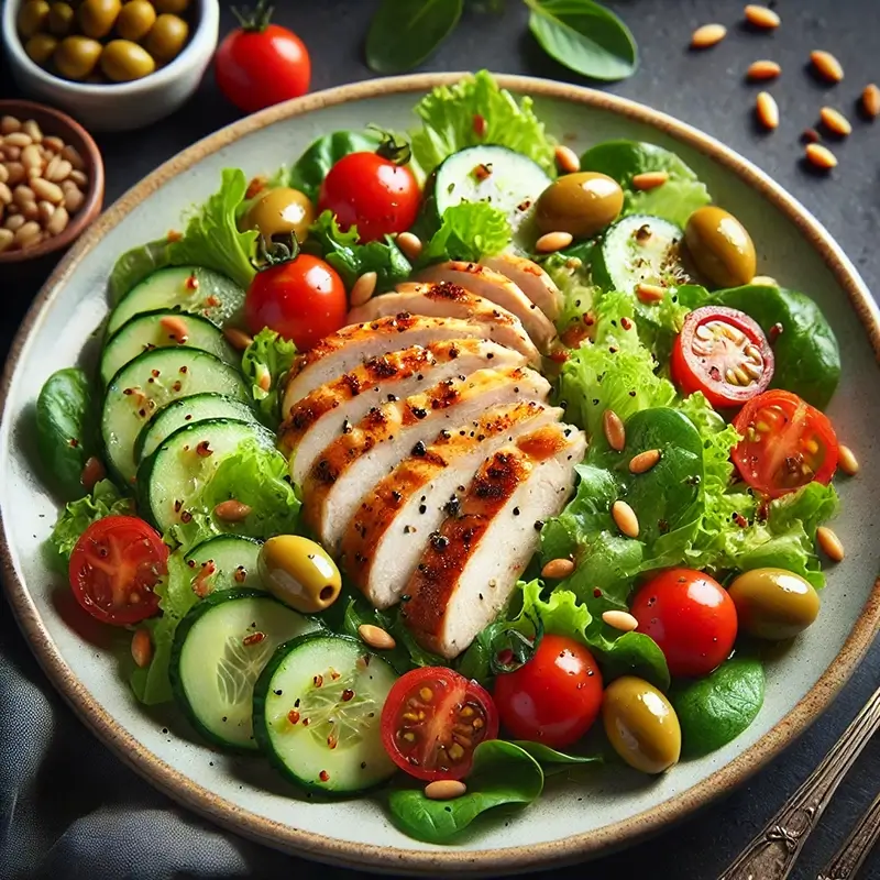 Fransız Mutfağı Lezzeti Sıcak Tavuk Salatası